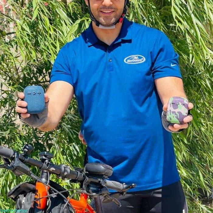 پخش موسیقی با اسپیکر دوچرخه